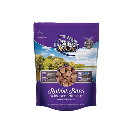 NUTRI SOURCE GRAIN FREE RABBIT DOG TREATS 80011